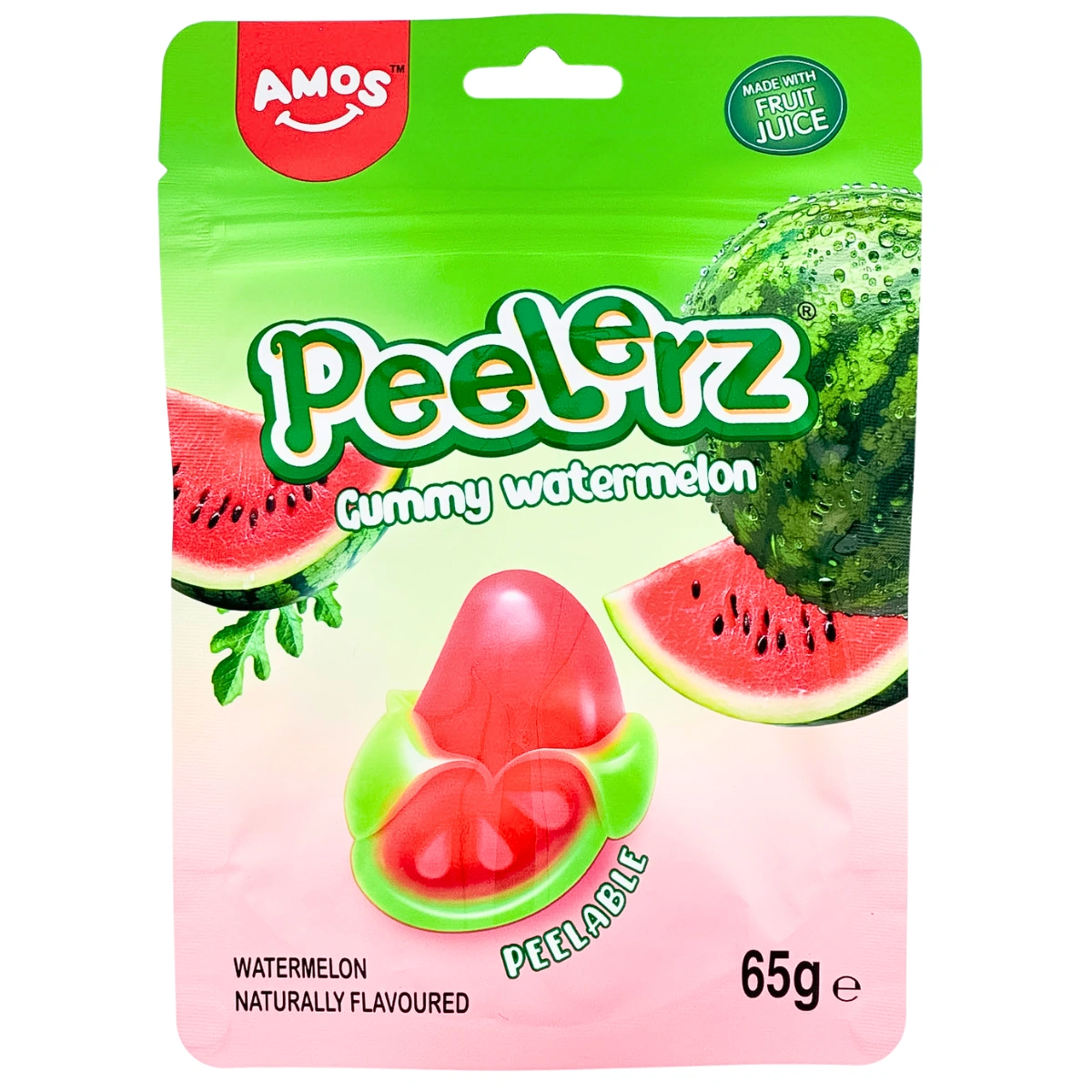 Amos Peelerz Gummy Watermelon 65 g Amos Peelerz Gummy Watermelon 65 g