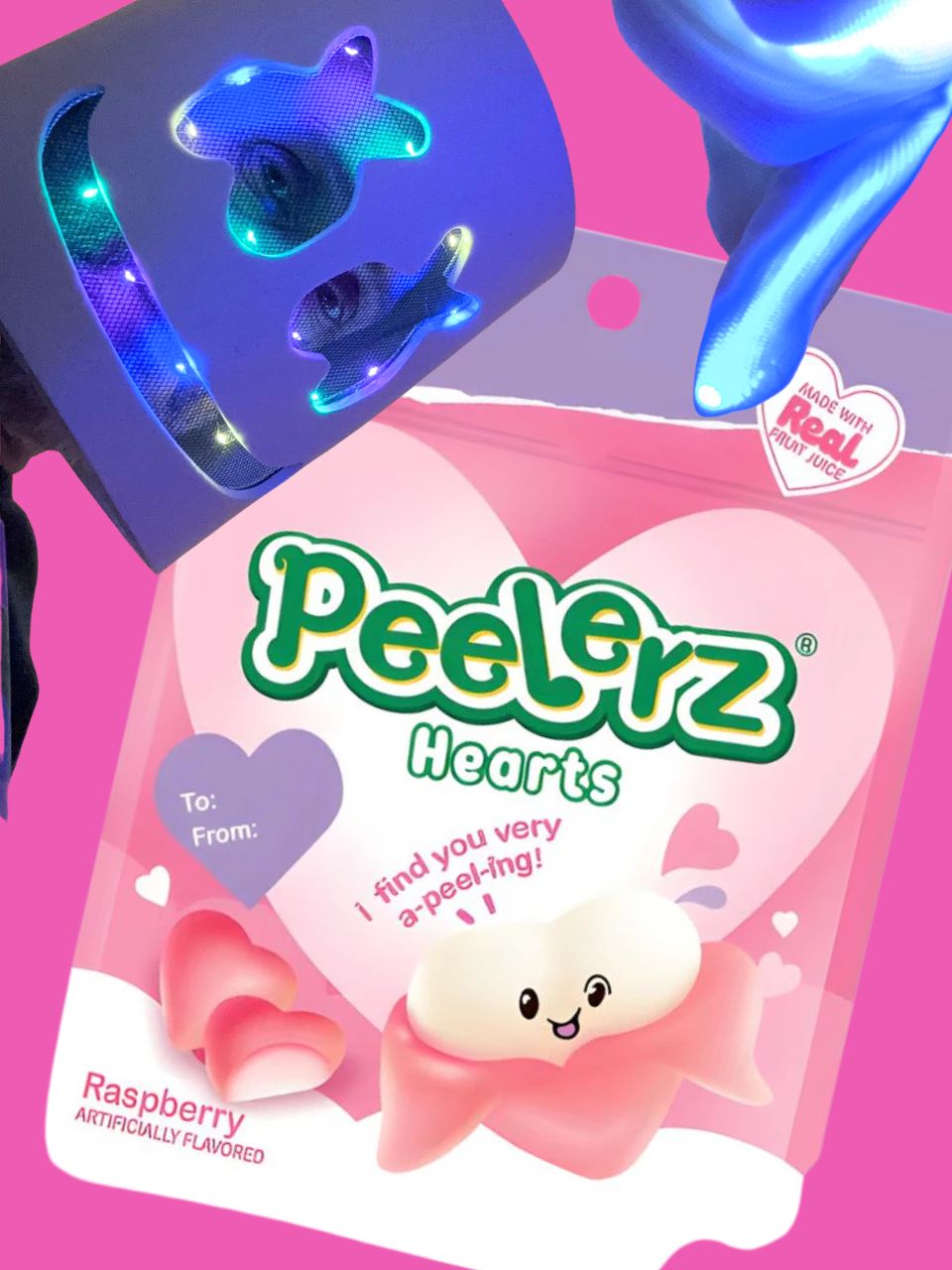 Amos Peelerz Gummy Hearts 65 g