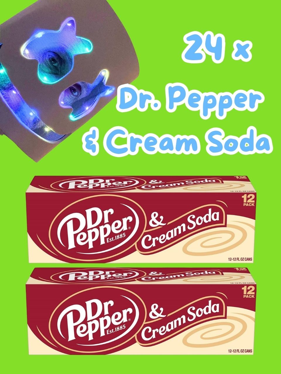 24er Set: Dr. Pepper Cream Soda 355 ml MHD 12.2025