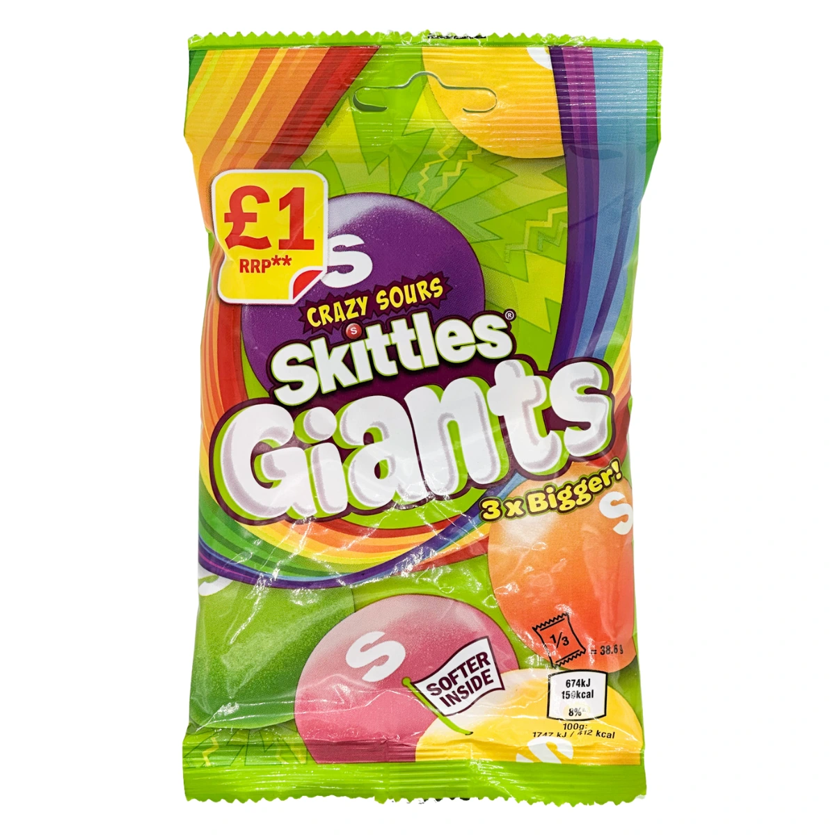 Skittles Giants Crazy Sours 116 g