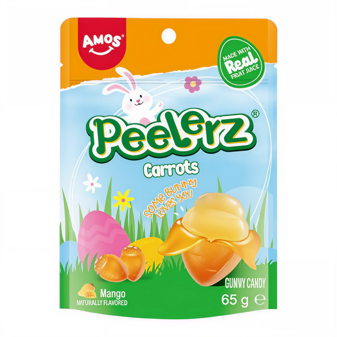Amos Peelerz Gummy Carrots 65 g Amos Peelerz Gummy Carrots 65 g
