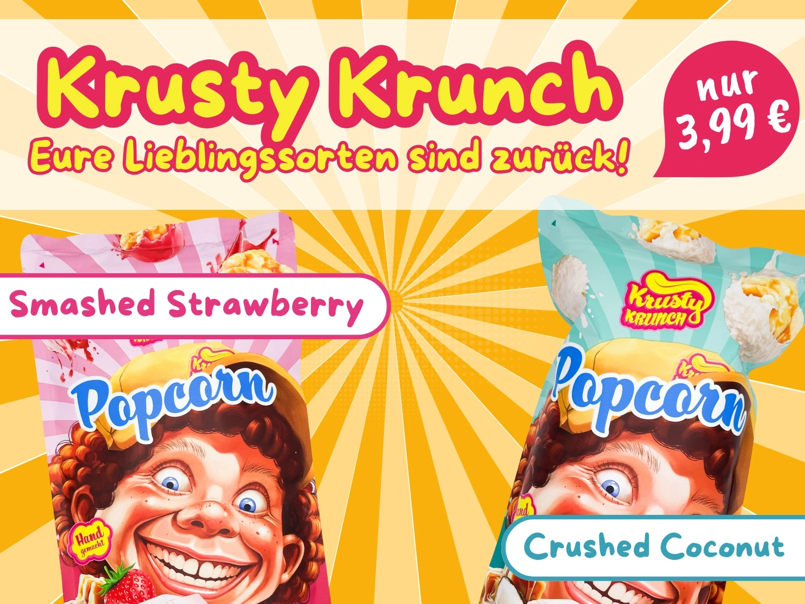 Krusty Krunch Smashed Strawberry und Curshed Coconut