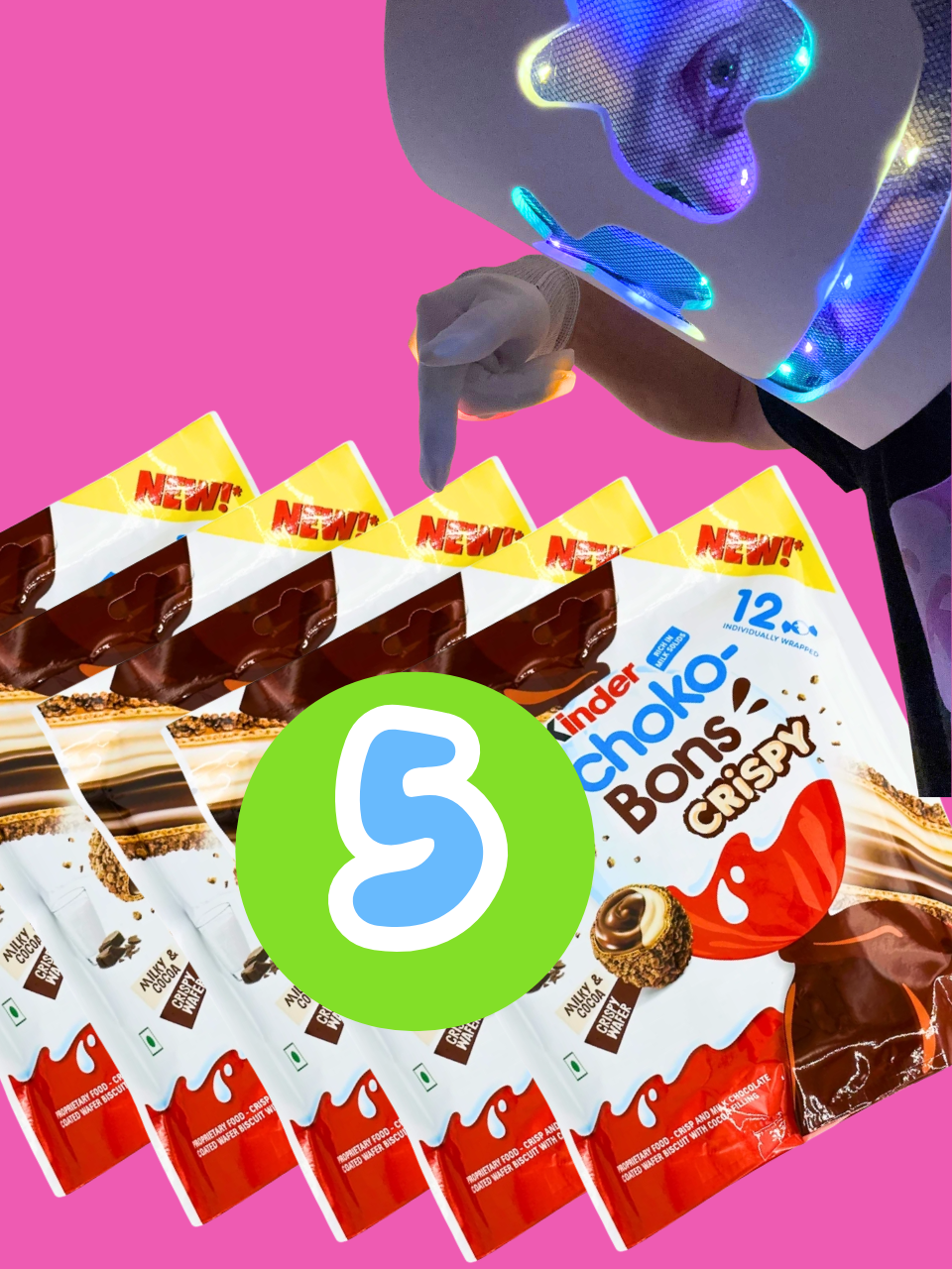 5er Set: Schokobons Crispy - 336 g 