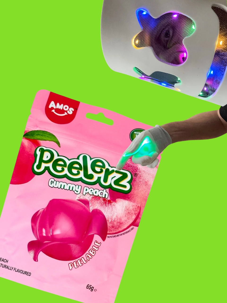 Amos Peelerz Gummy Peach 65 g