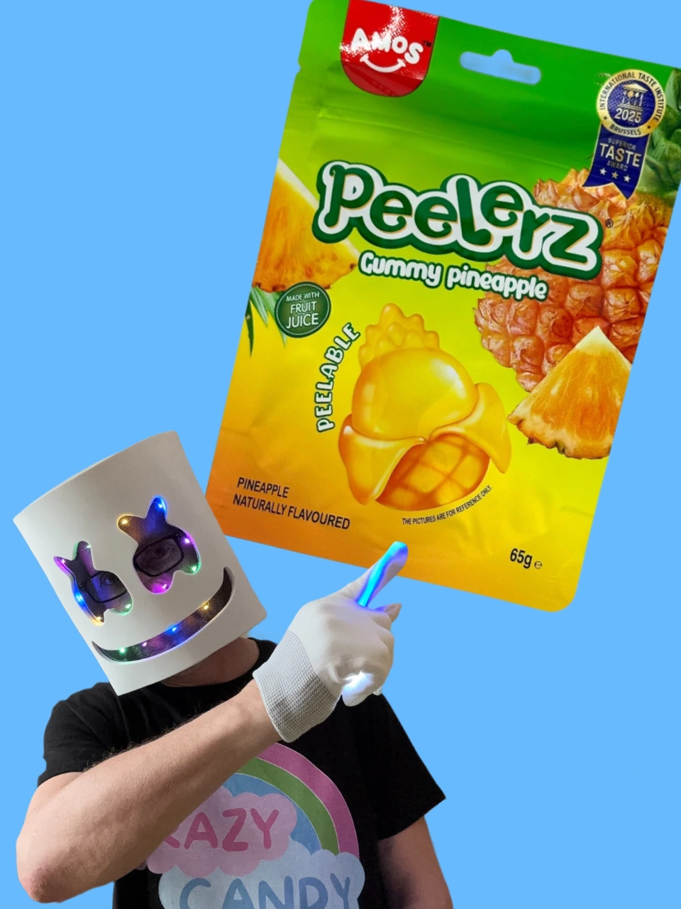 Amos Peelerz Gummy Pineapple 65 g