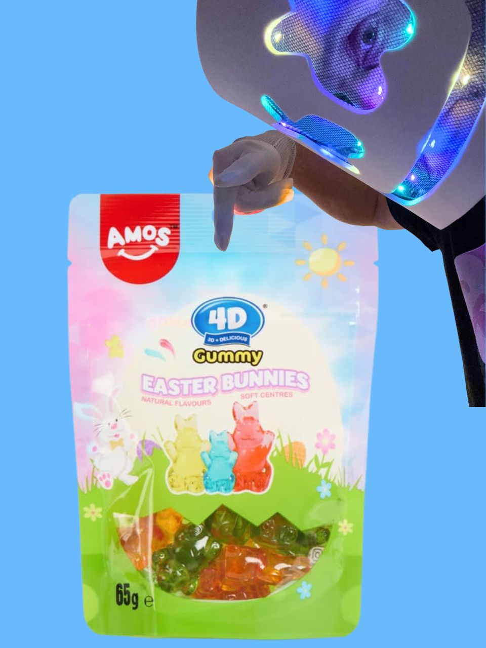 Amos 4D Gummy Easter Bunnies 65 g