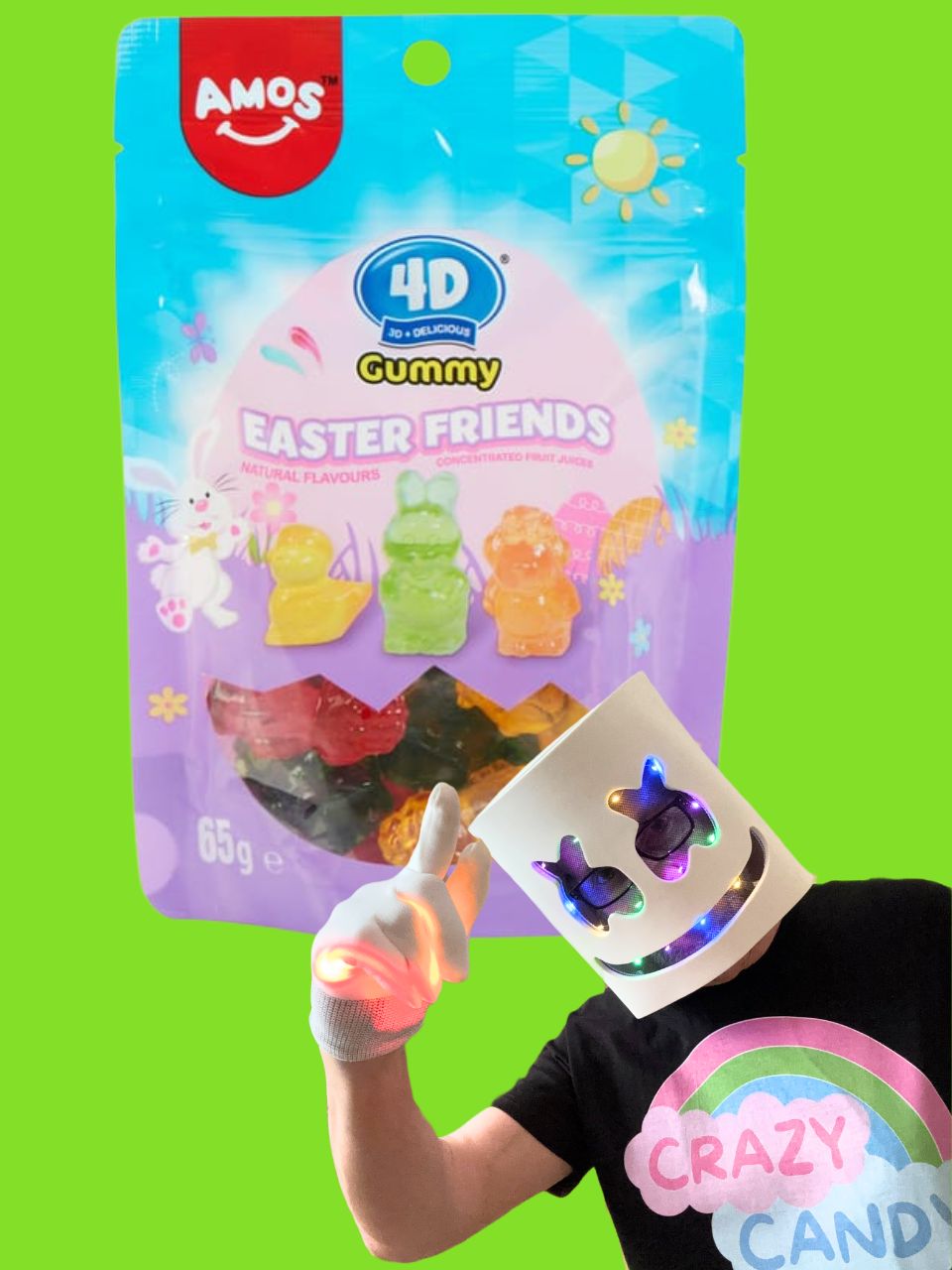 Amos 4D Gummy Easter Friends 65 g 